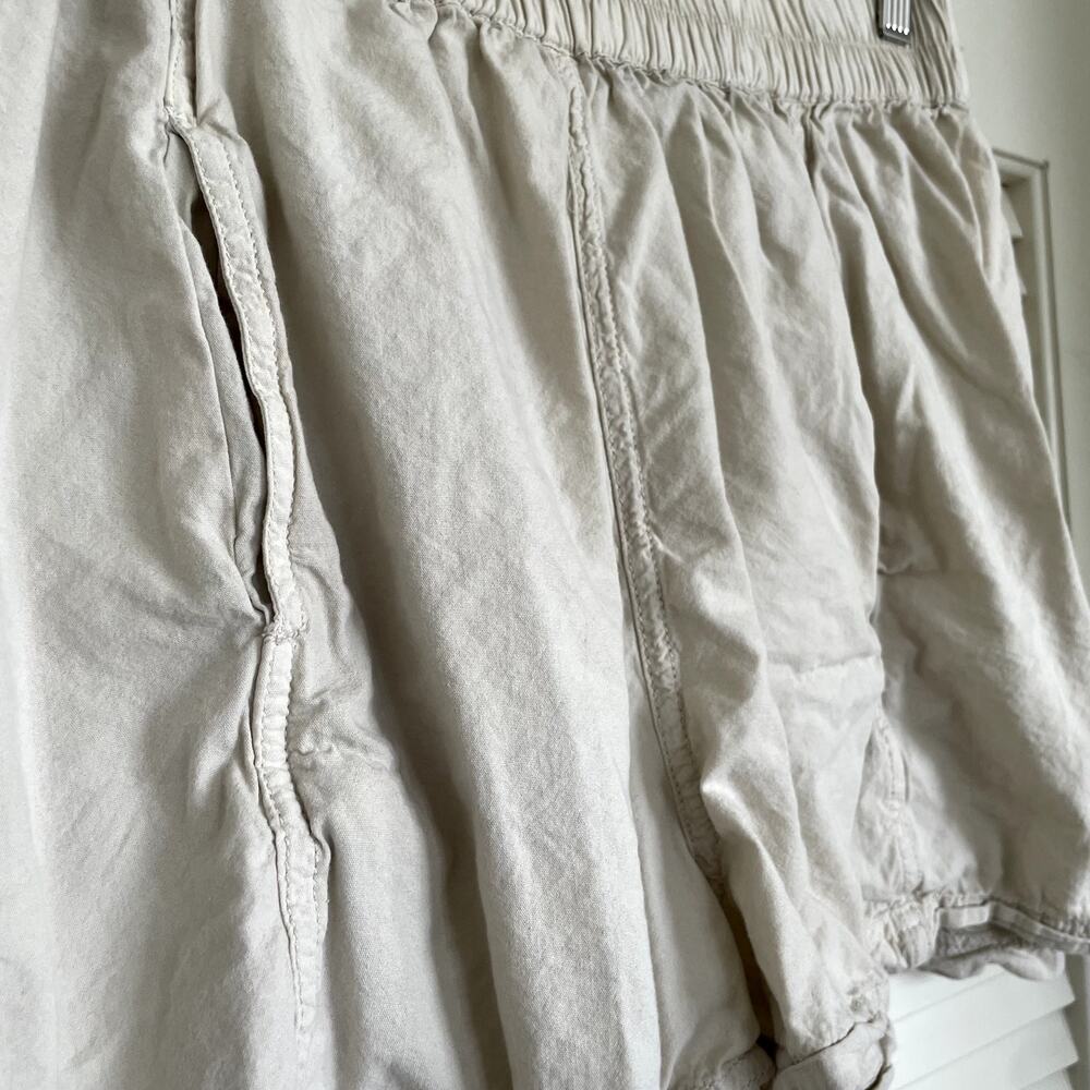 Free People Get Free Poplin Nilla Cream Pull-On Shorts Size M - Picture 5 of 7
